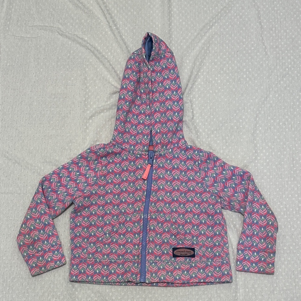 VINEYARD VINES Girl's 2T Zip Front Hoodie Jacket